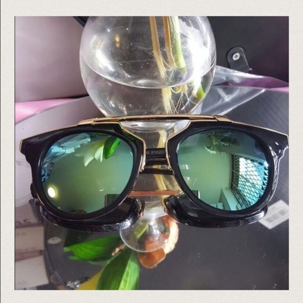 Mirrorred cat eye fashion style sunglasses